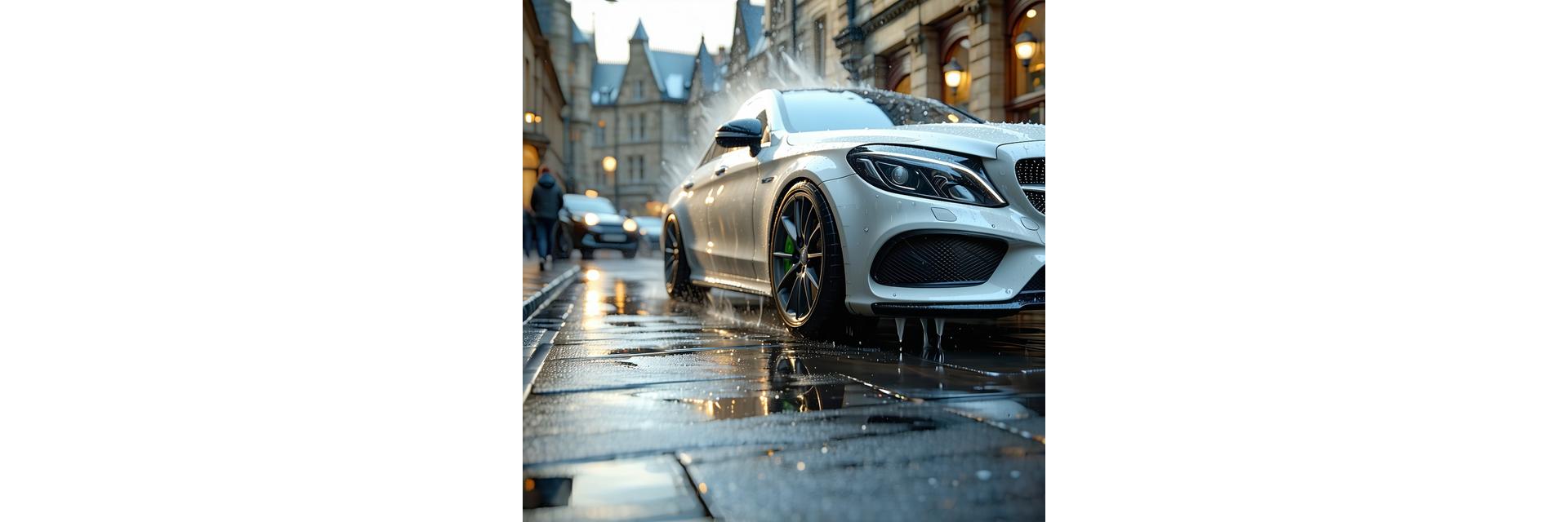 Polished car sparkling in Bristol city, Crystal Shine service